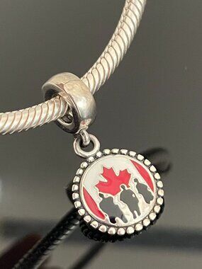 Original Pandora Salute Our Troops Canada Exclusive Charm